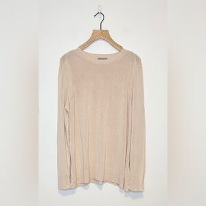 COS cotton linen blend crew neck sweater , sz : large